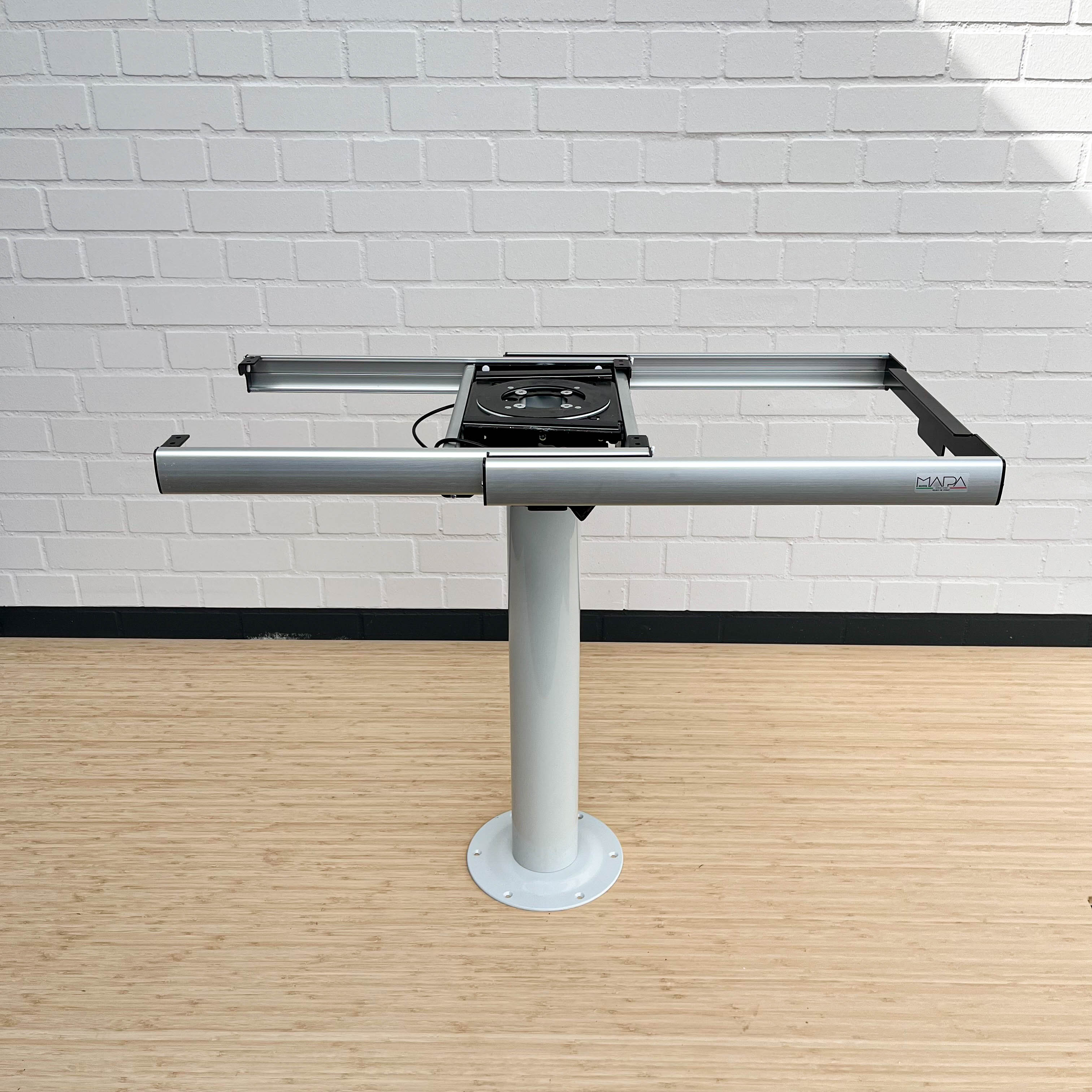 Nuova Mapa table frame including rigid base for folding and classic table tops