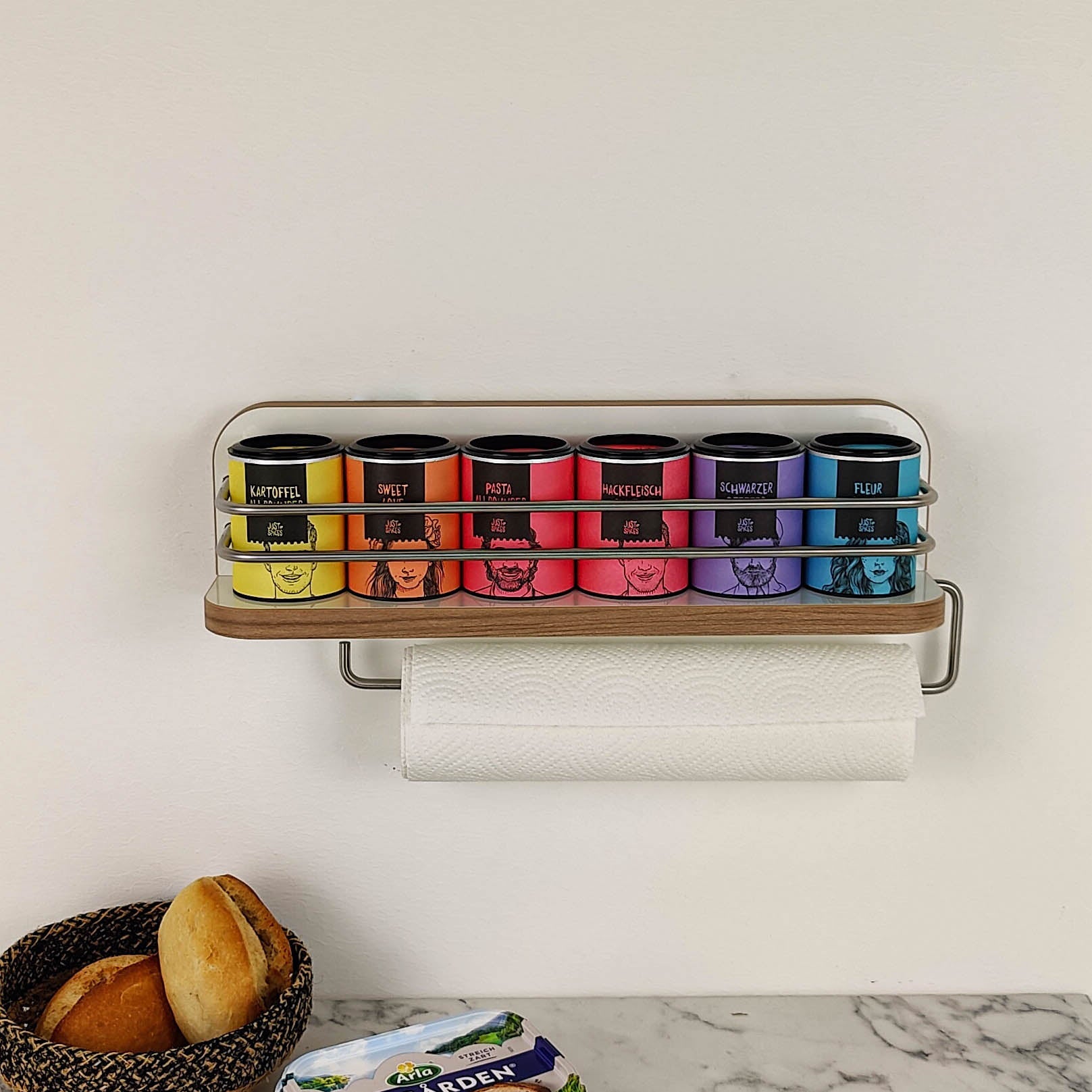 #color_high-gloss white with edge in cherry/havana and stainless steel railing