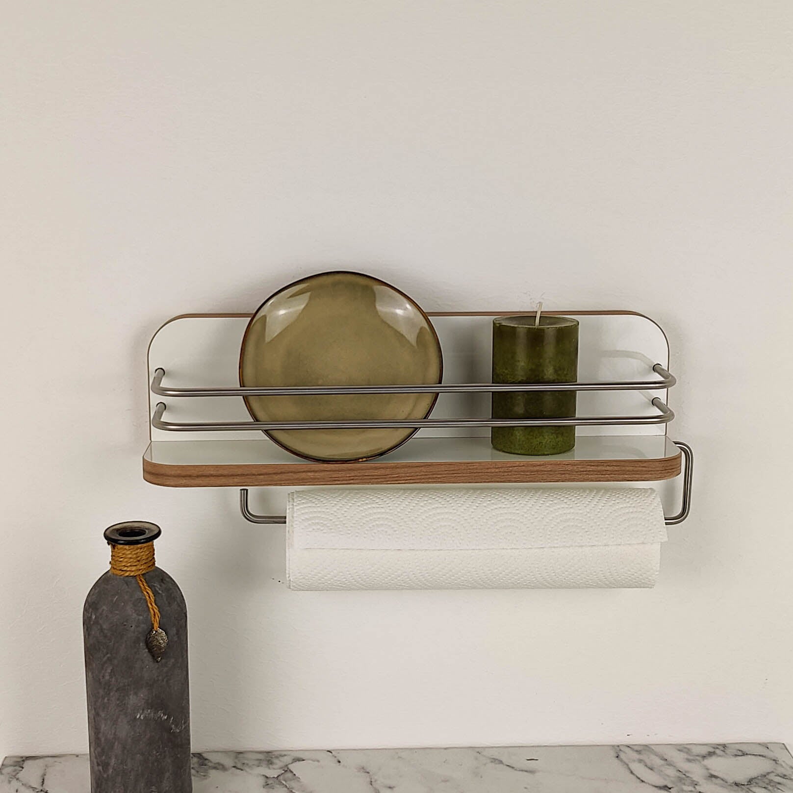 #color_high-gloss white with edge in cherry/havana and stainless steel railing