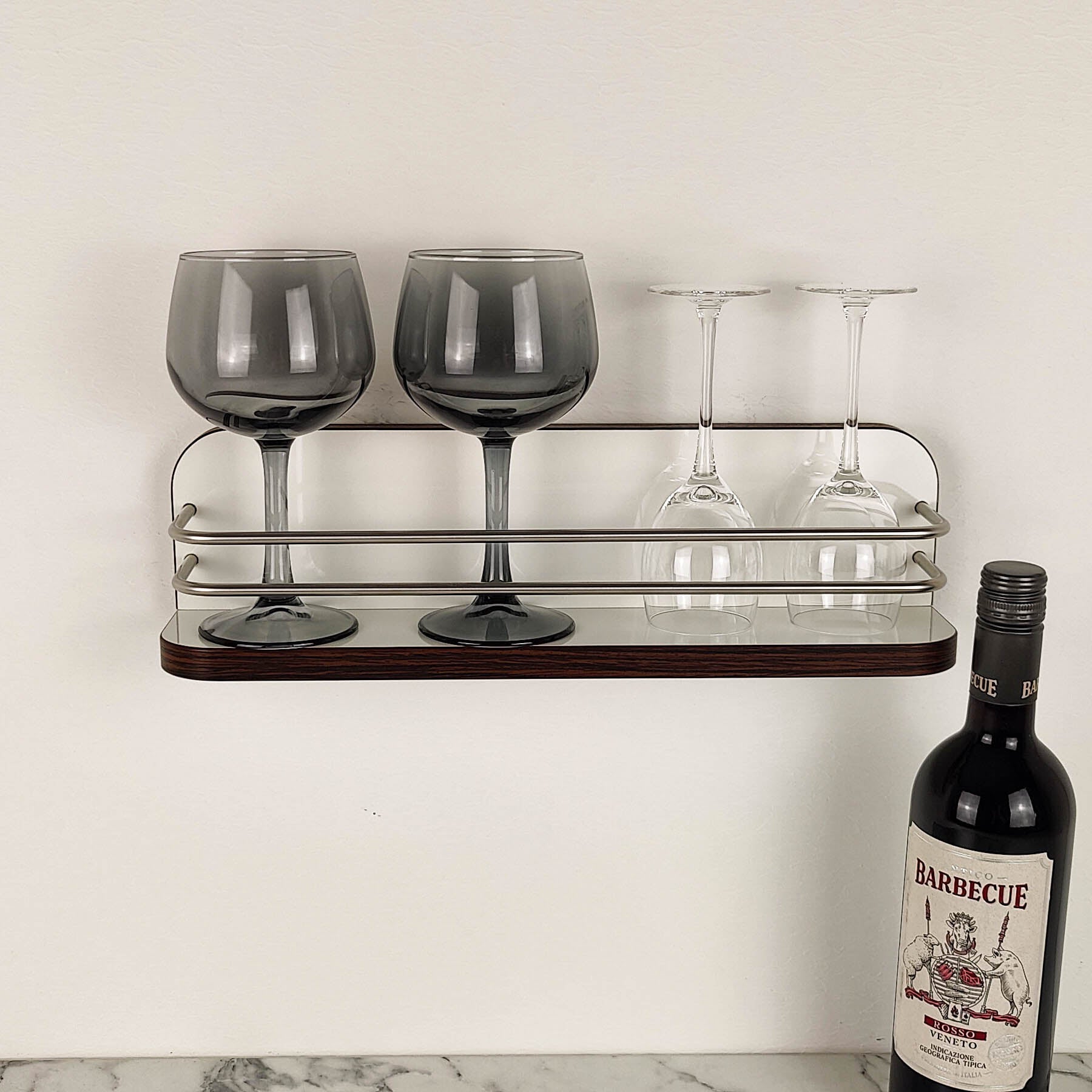 #color_high-gloss white with edge in Wenge Classic and stainless steel railing