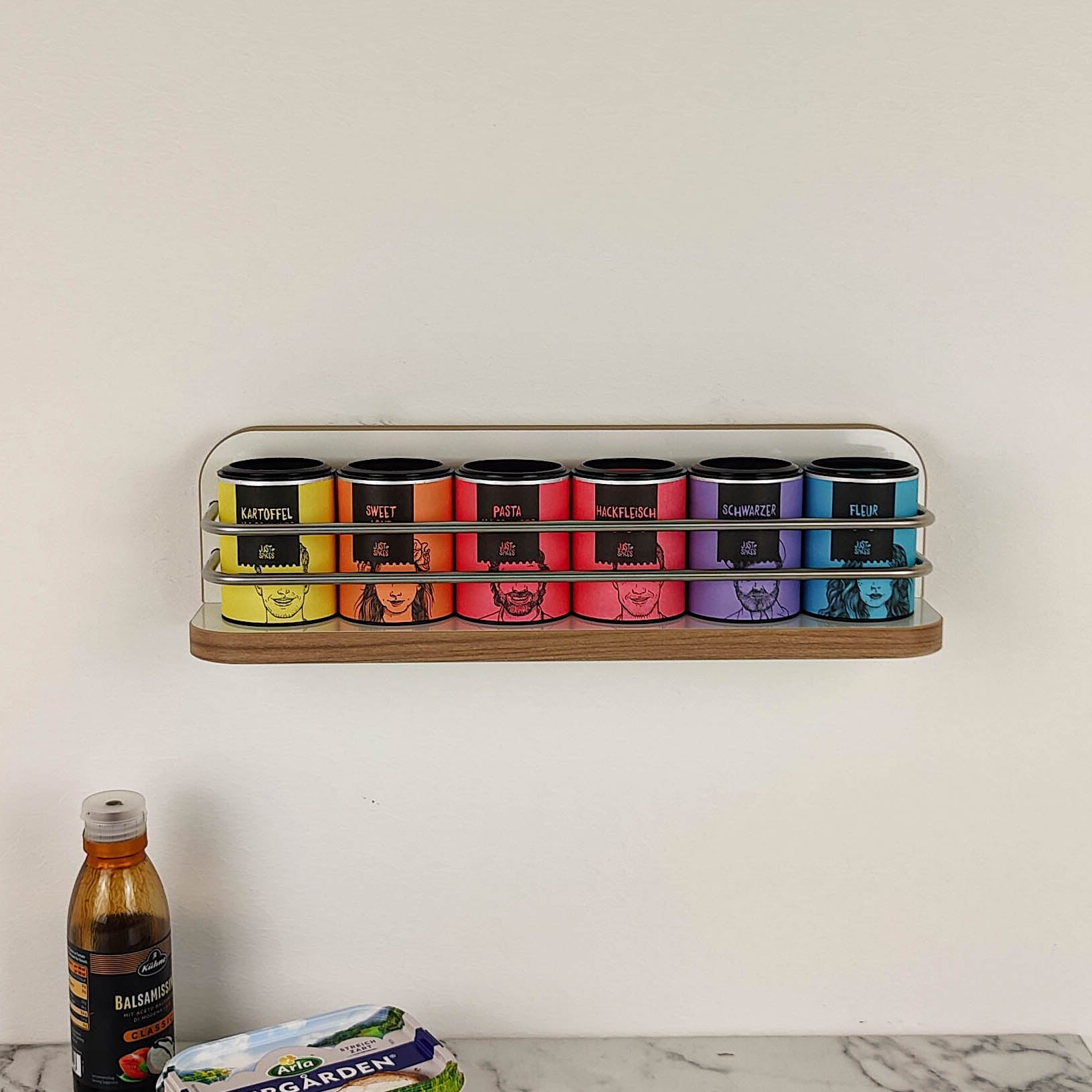 #color_high-gloss white with edge in cherry/havana and stainless steel railing