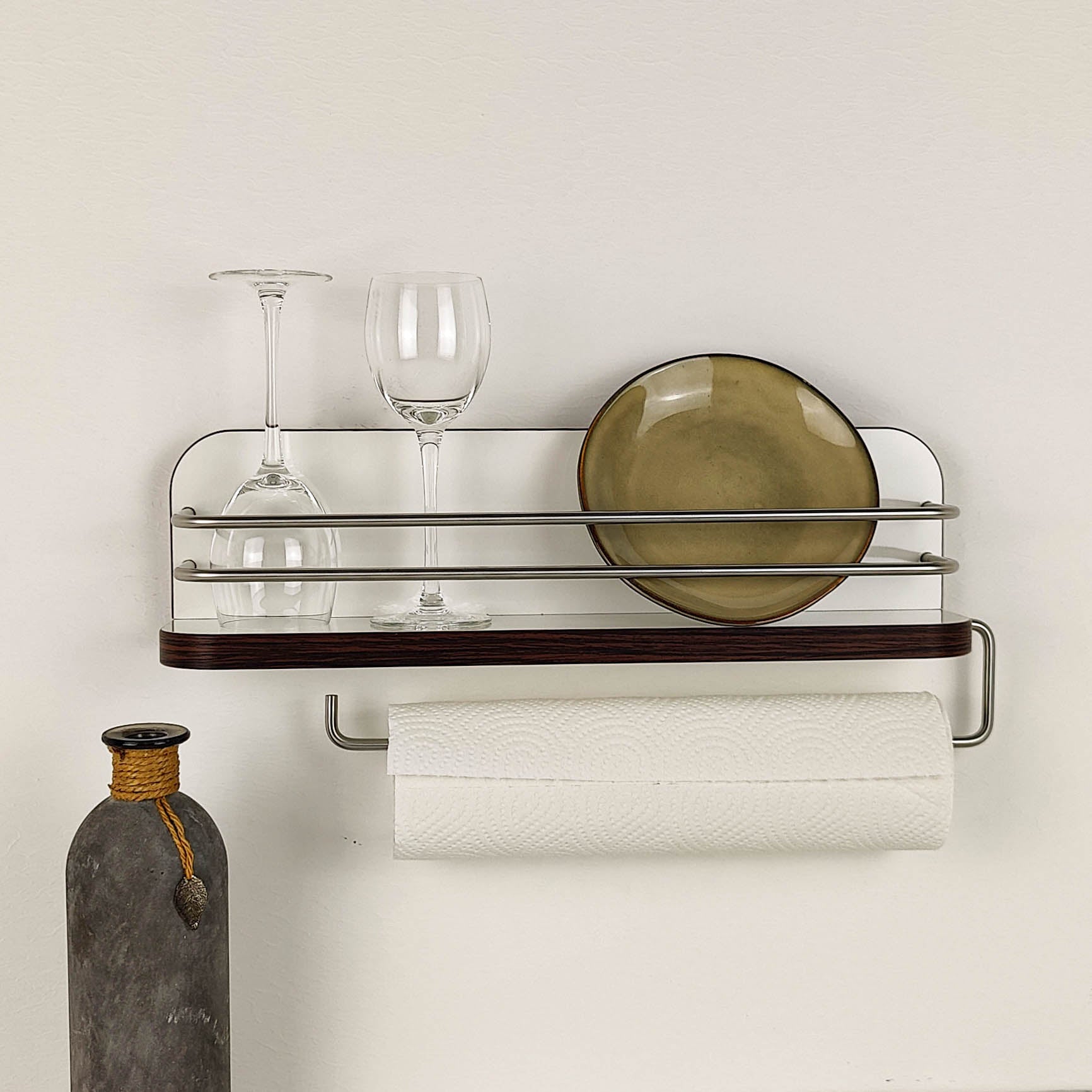 #color_high-gloss white with edge in Wenge Classic and stainless steel railing