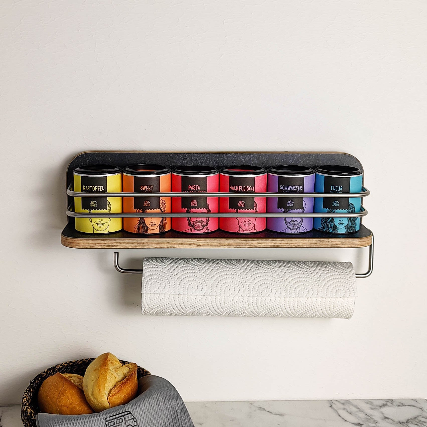 #color_Terrazzo Nero with edge in elm Salisbury and stainless steel railing