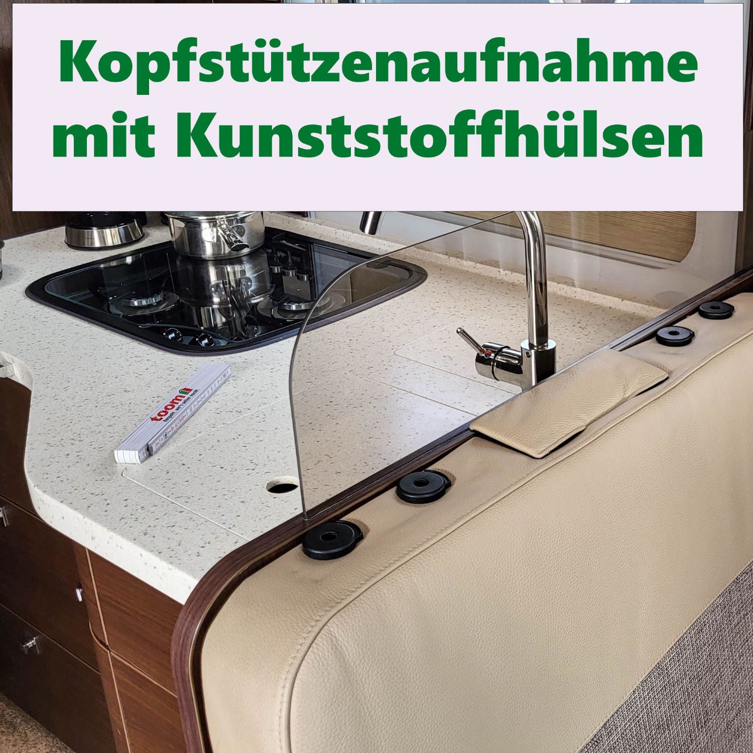 Matching sleeves for motorhome storage board
