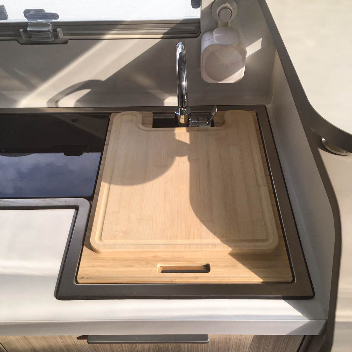 Cutting board with sink cover for Sunliving models