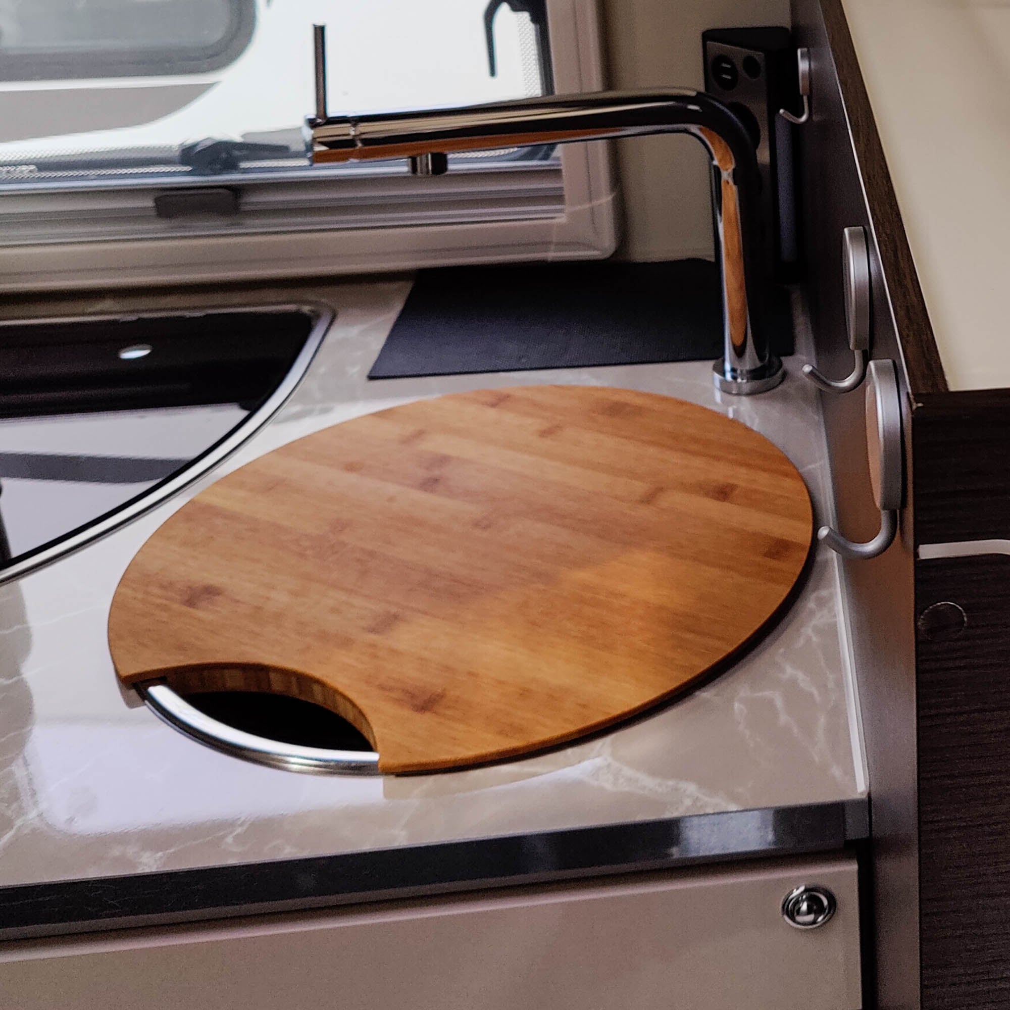 Cutting board with sink cover for maple models