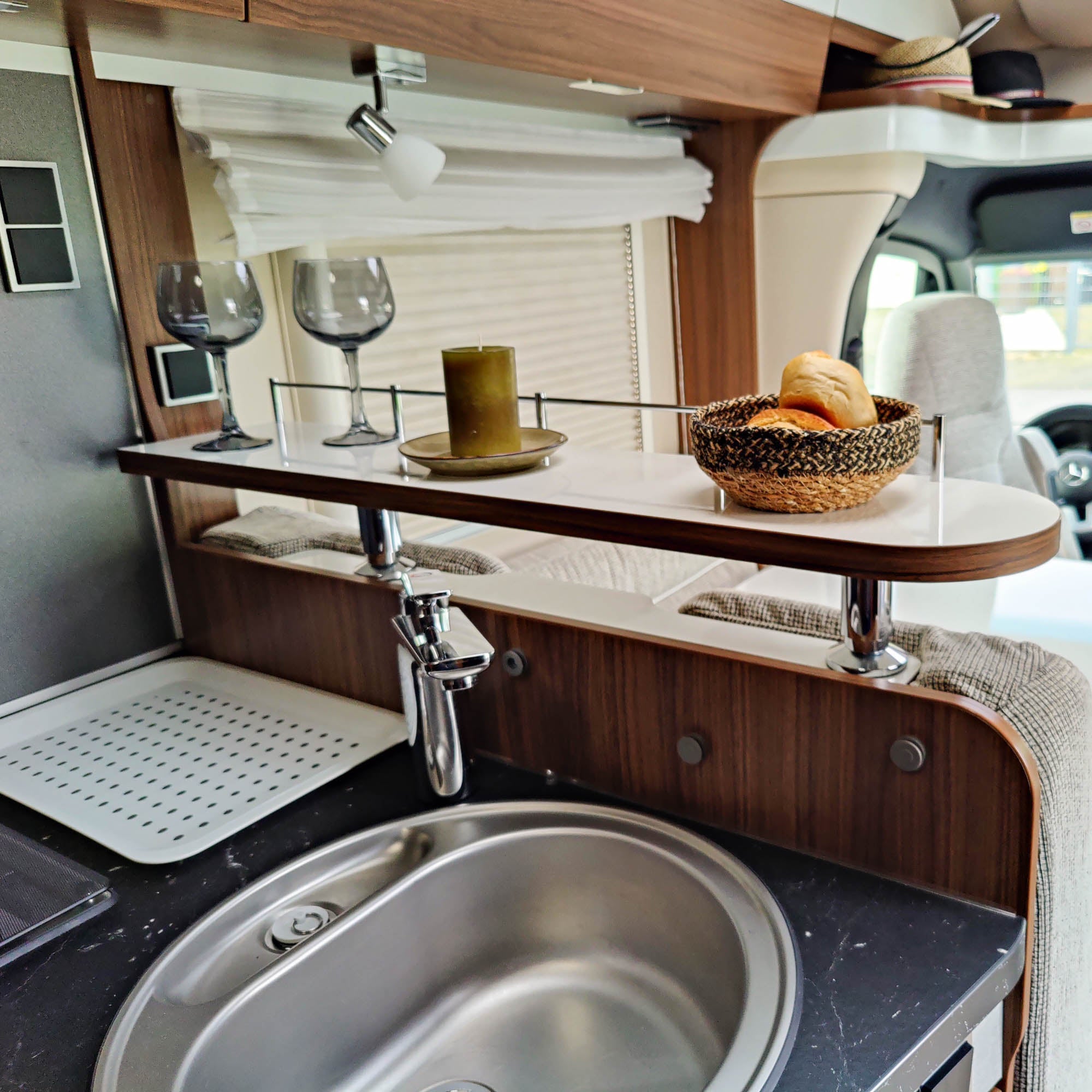 2-part storage board for Hymer models