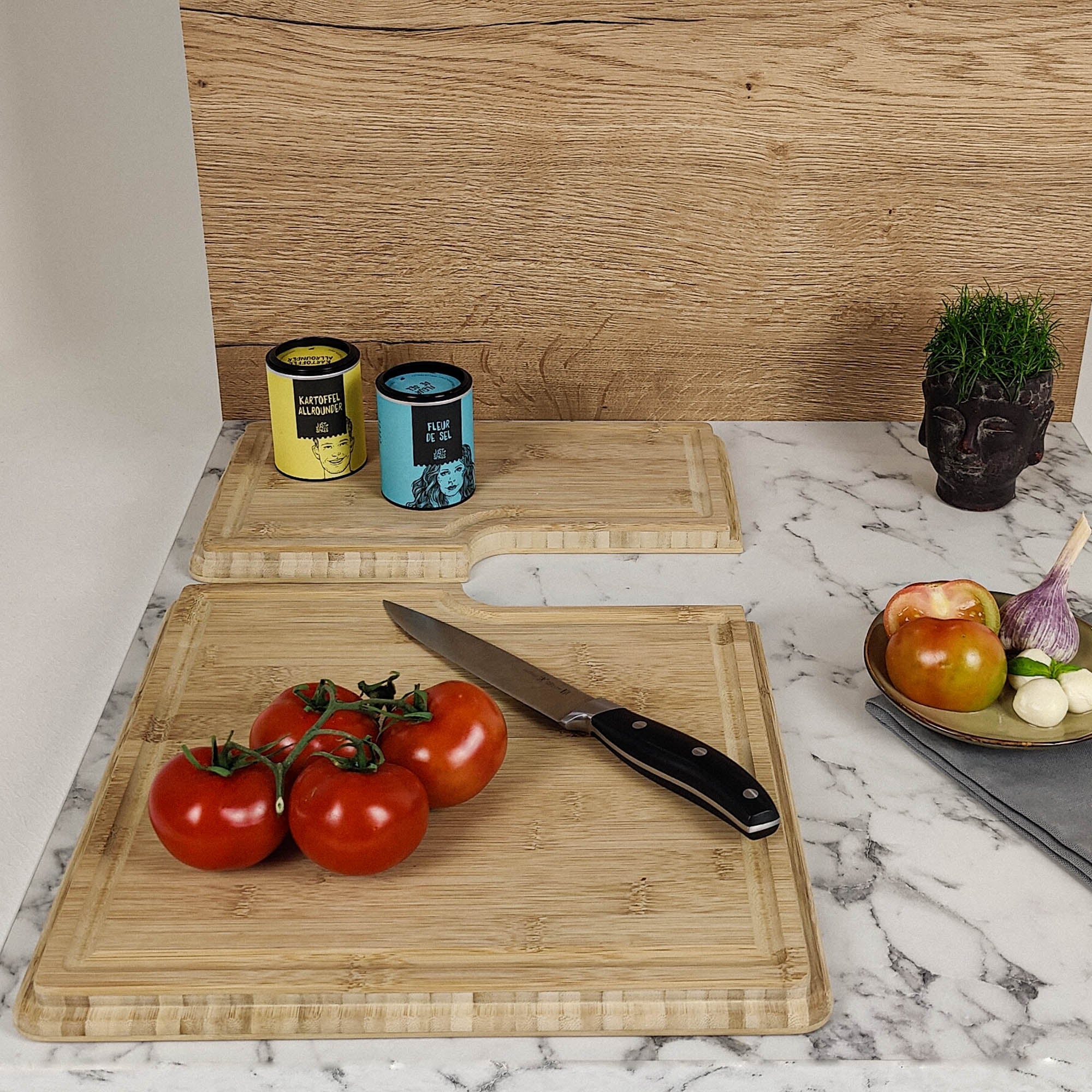 3378-Duo chopping board with sink cover for Morelo models - Dark bamboo