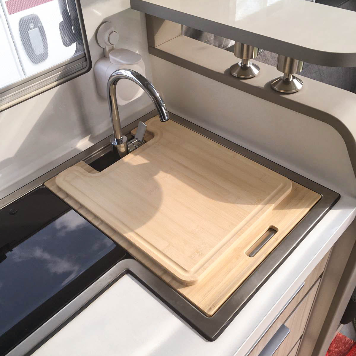 Cutting board with sink cover for Adria Compact and numerous Adria caravans up to model year 2023