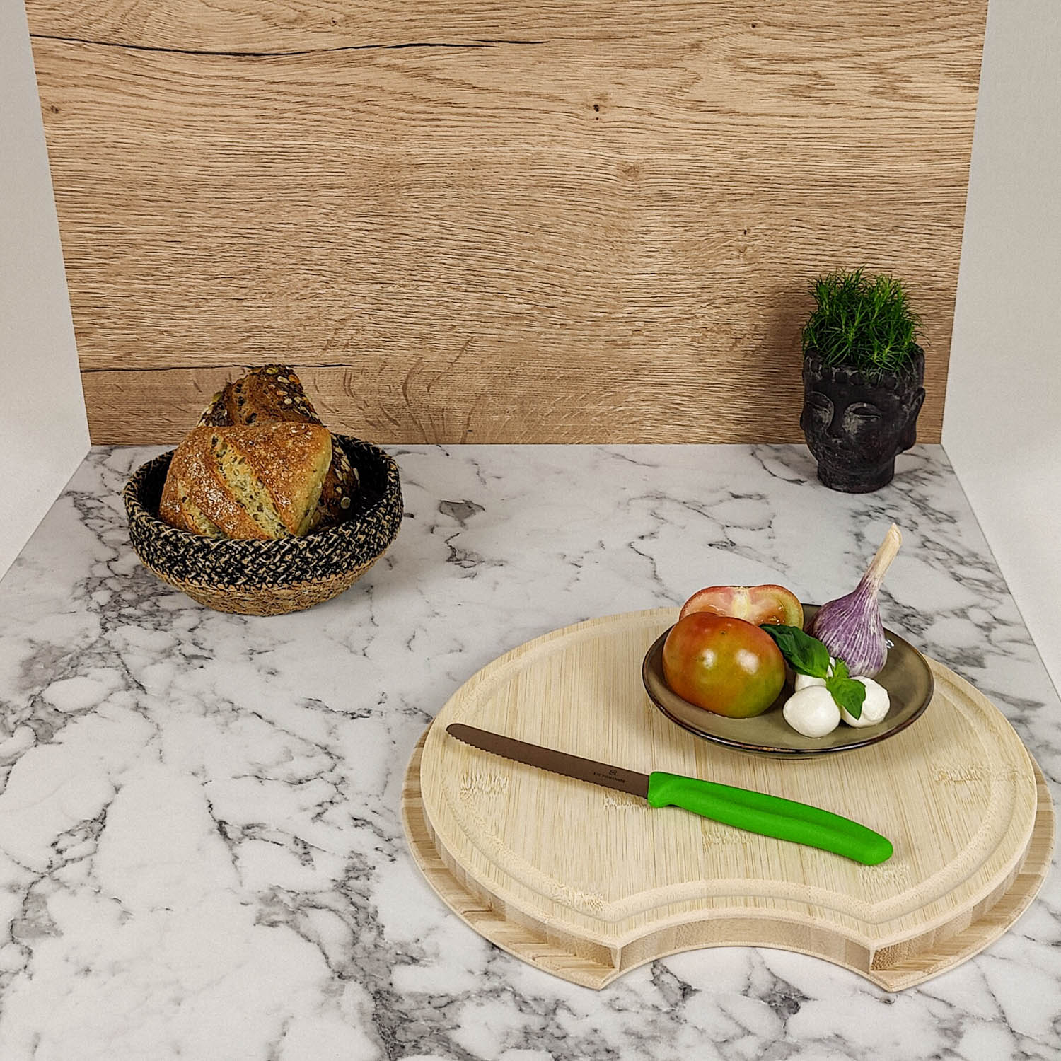 3087-Cutting board with sink cover for Dethleffs models - Light bamboo