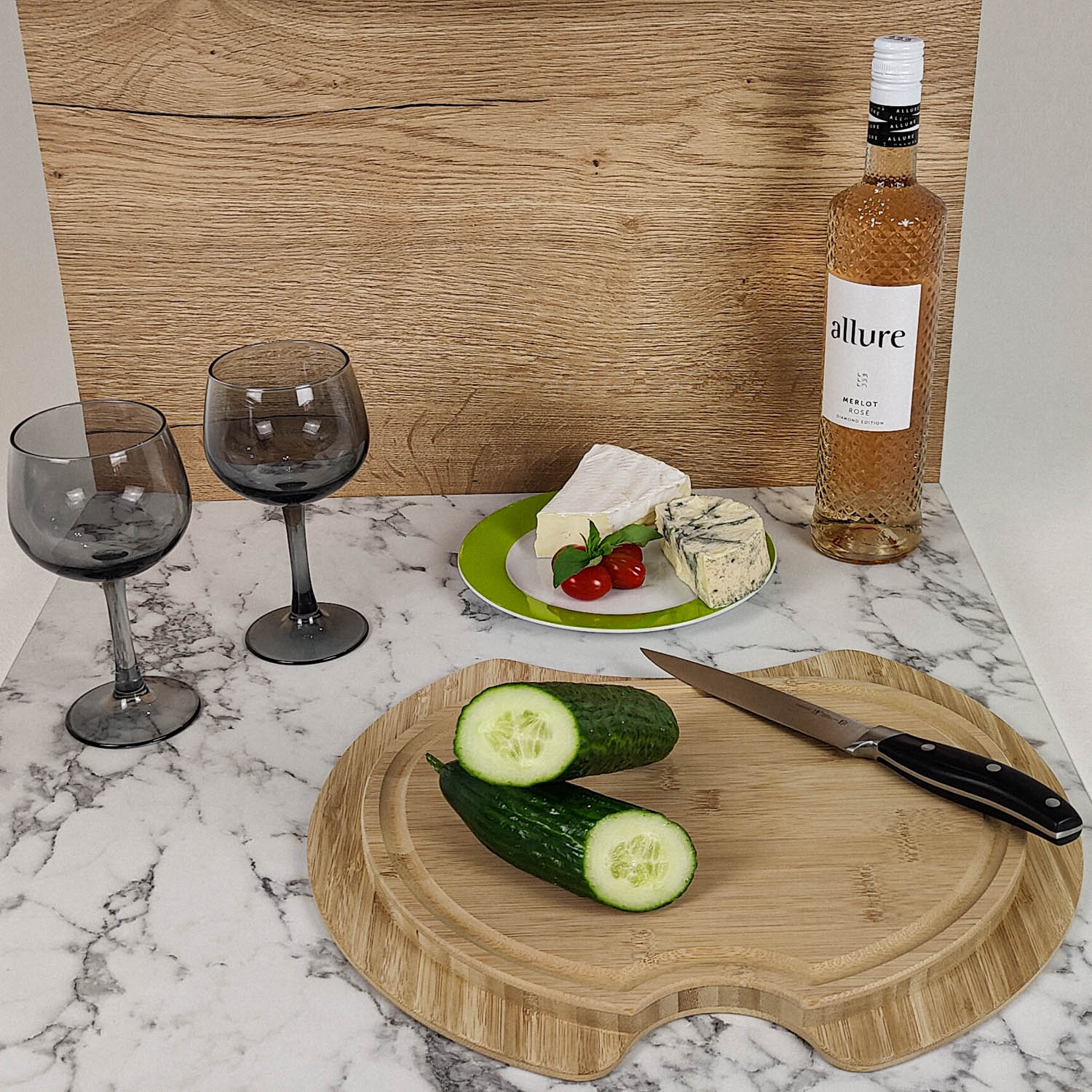 3026 Cutting board with sink cover for Hymer and Eriba models - Dark bamboo