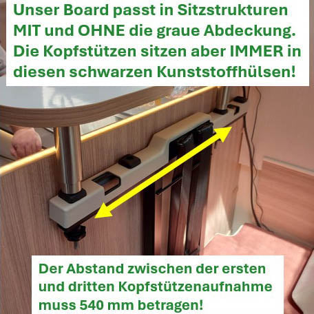 2-piece storage board for Dethleffs Trend from model year 2023