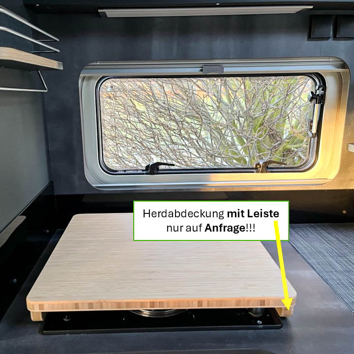 Sink and stove cover for motorhomes, caravans and campers