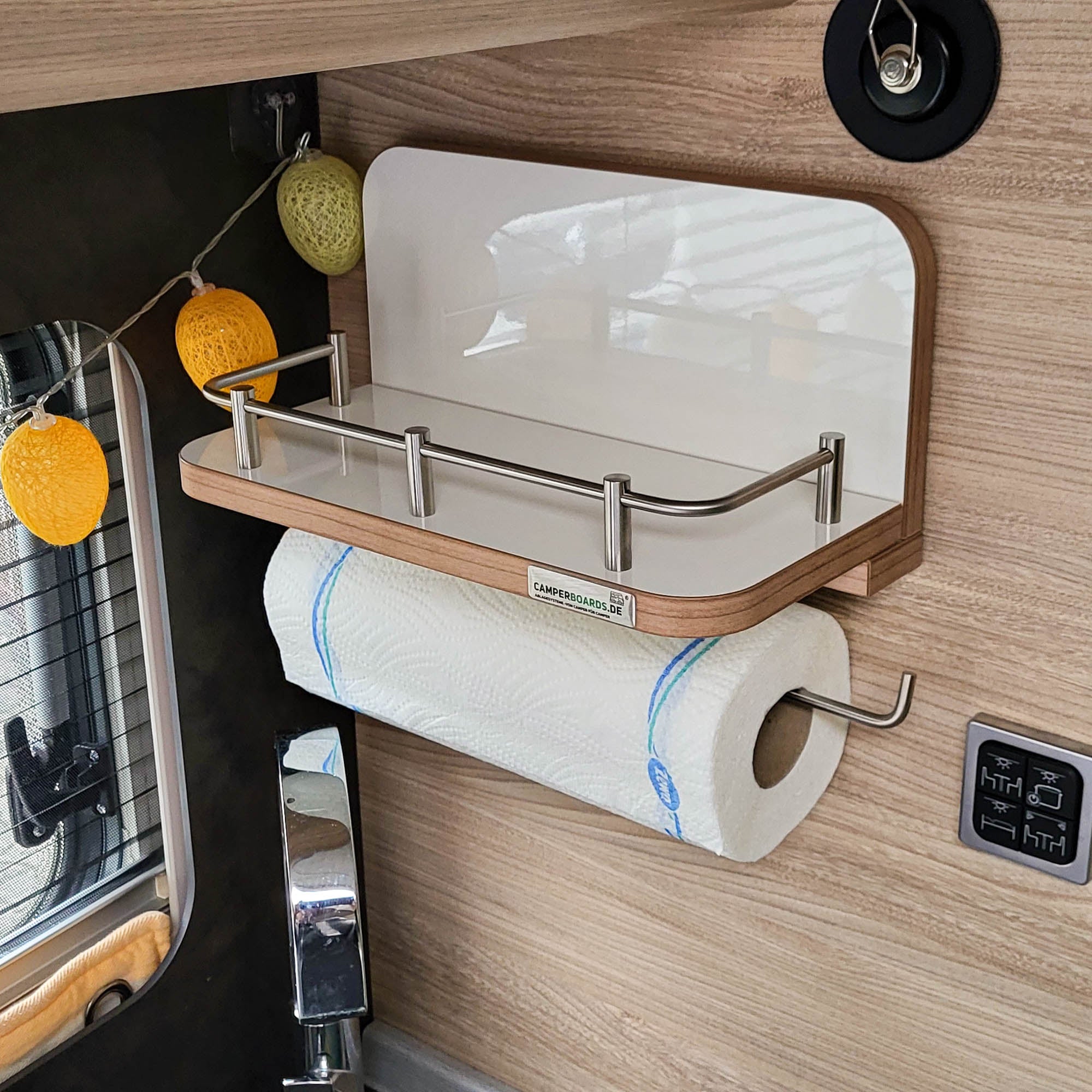 Shelf with kitchen roll holder sale