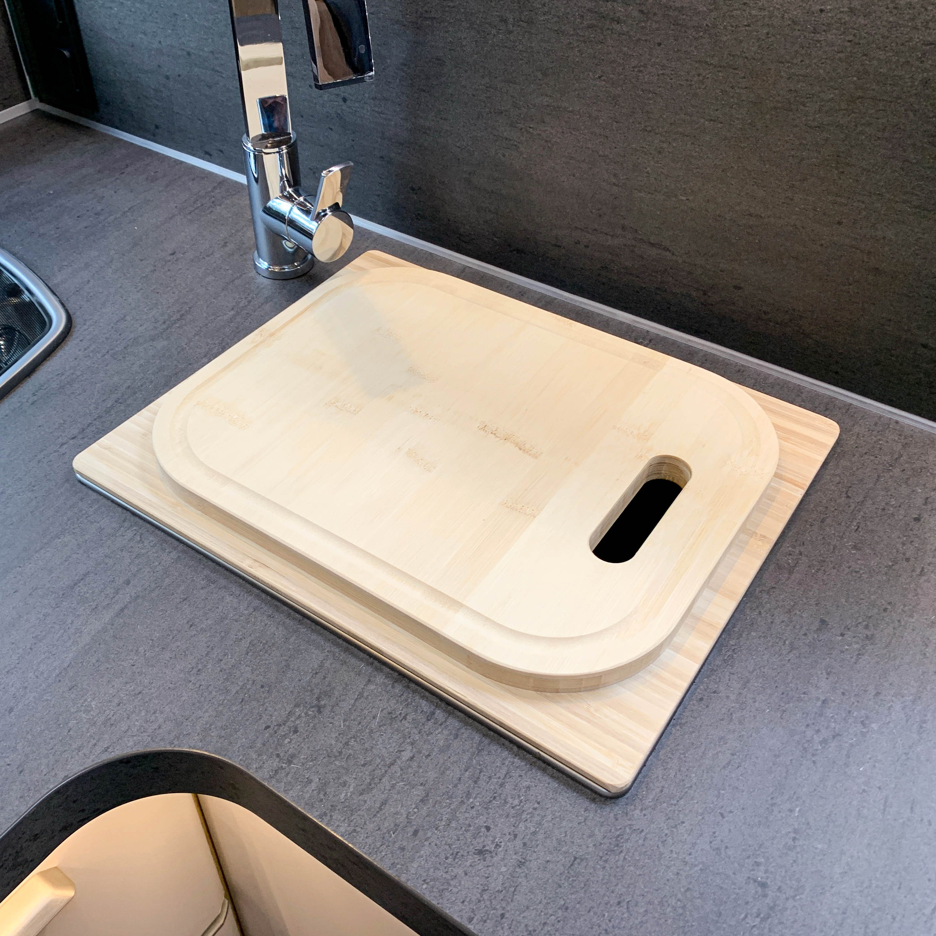 Cutting board with sink cover for Knaus models (rectangular)
