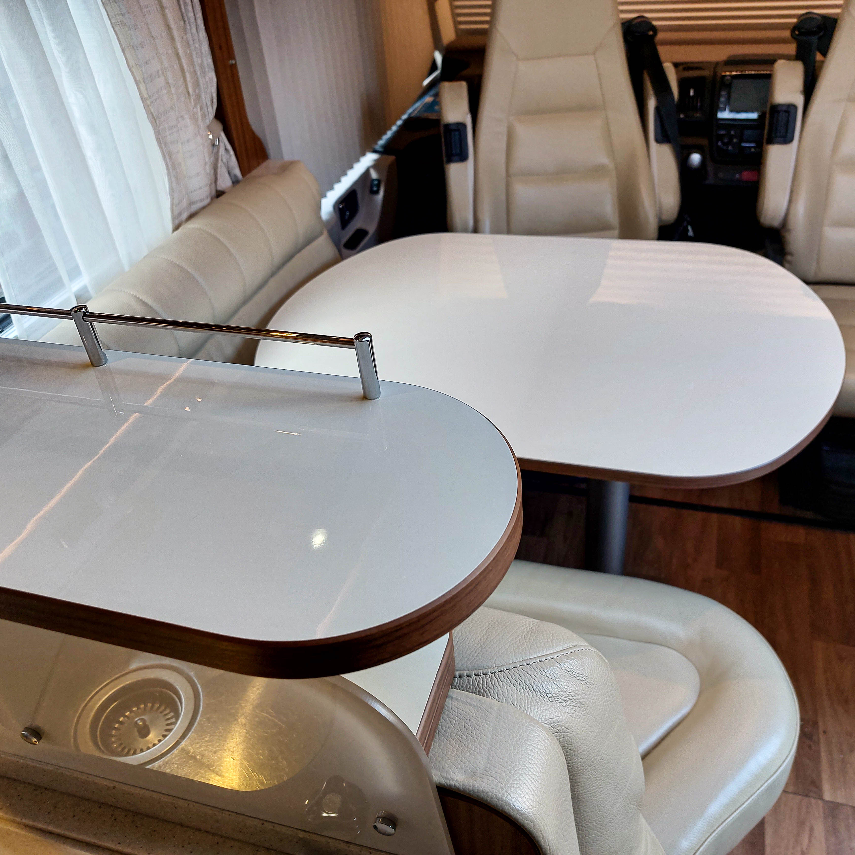 Table top for various Hymer models